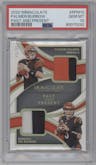 Carson Palmer/Joe Burrow from the 2022 Panini Immaculate Collection set graded by PSA and given an overall grade of 10.