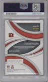 Carson Palmer/Joe Burrow from the 2022 Panini Immaculate Collection set graded by PSA and given an overall grade of 10.