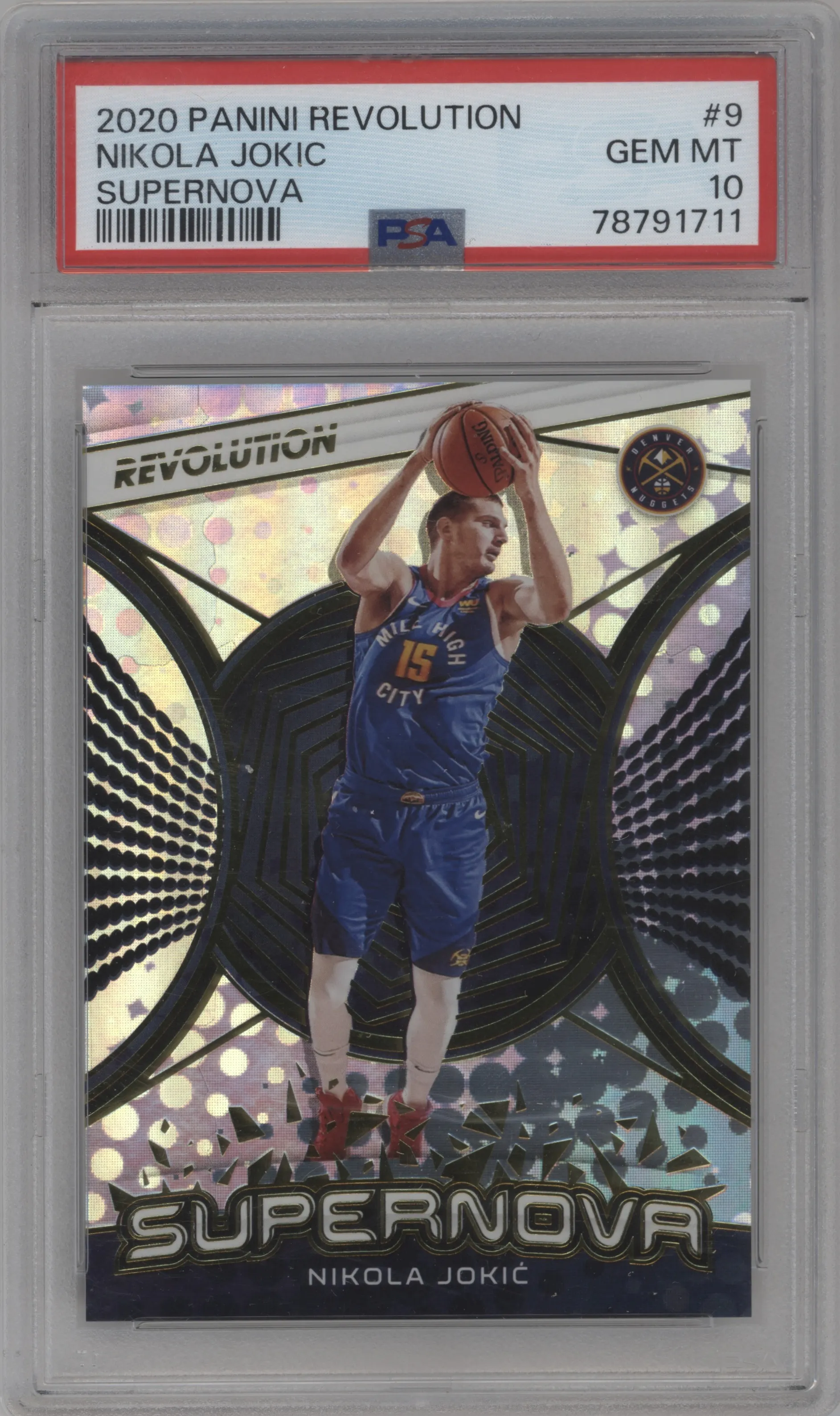 2020 Panini Revolution Supernova Nikola Jokic PSA 10