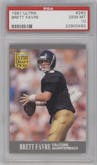 Brett Favre from the 1991 Fleer Ultra set featuring a Variation parallel graded by PSA and given an overall grade of 10.