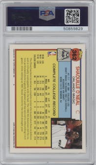 Shaquille O'Neal from the 1992-93 Topps set graded by PSA and given an overall grade of 8.