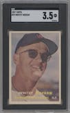 Whitey Herzog from the 1957 Topps set graded by SGC and given an overall grade of 3.5.