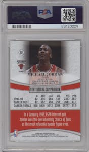 Michael Jordan from the 1998-99 Topps set graded by PSA and given an overall grade of 10.