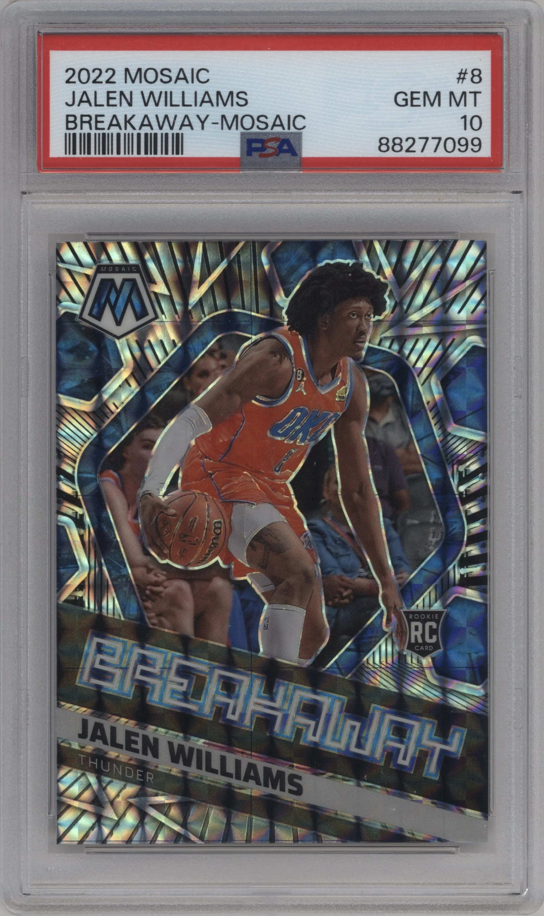 2022 Panini Mosaic Breakaway Jalen Williams Mosaic PSA 10