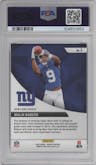 Malik Nabers from the 2024 Panini Mosaic set graded by PSA and given an overall grade of 10.