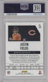 Justin Fields from the 2021 Panini Phoenix set featuring a Fire Burst parallel graded by PSA and given an overall grade of 10.