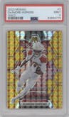 DeAndre Hopkins from the 2023 Panini Mosaic set featuring a Gold Mosaic parallel graded by PSA and given an overall grade of 9.