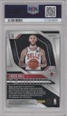 Lonzo Ball from the 2024-25 Panini Prizm set featuring a Snakeskin Prizm parallel graded by PSA and given an overall grade of 9.