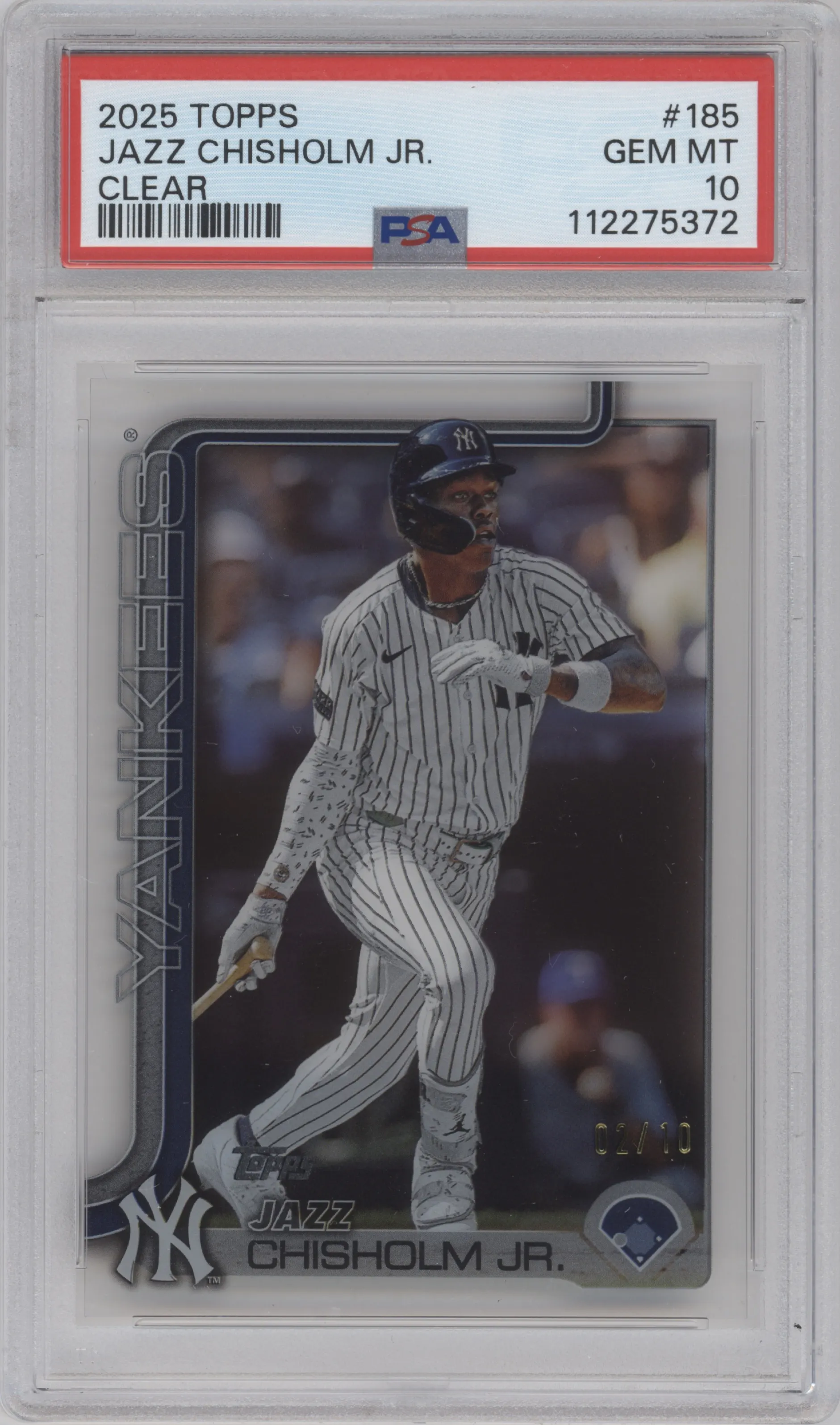 2025 Topps Jazz Chisholm Jr. Clear PSA 10