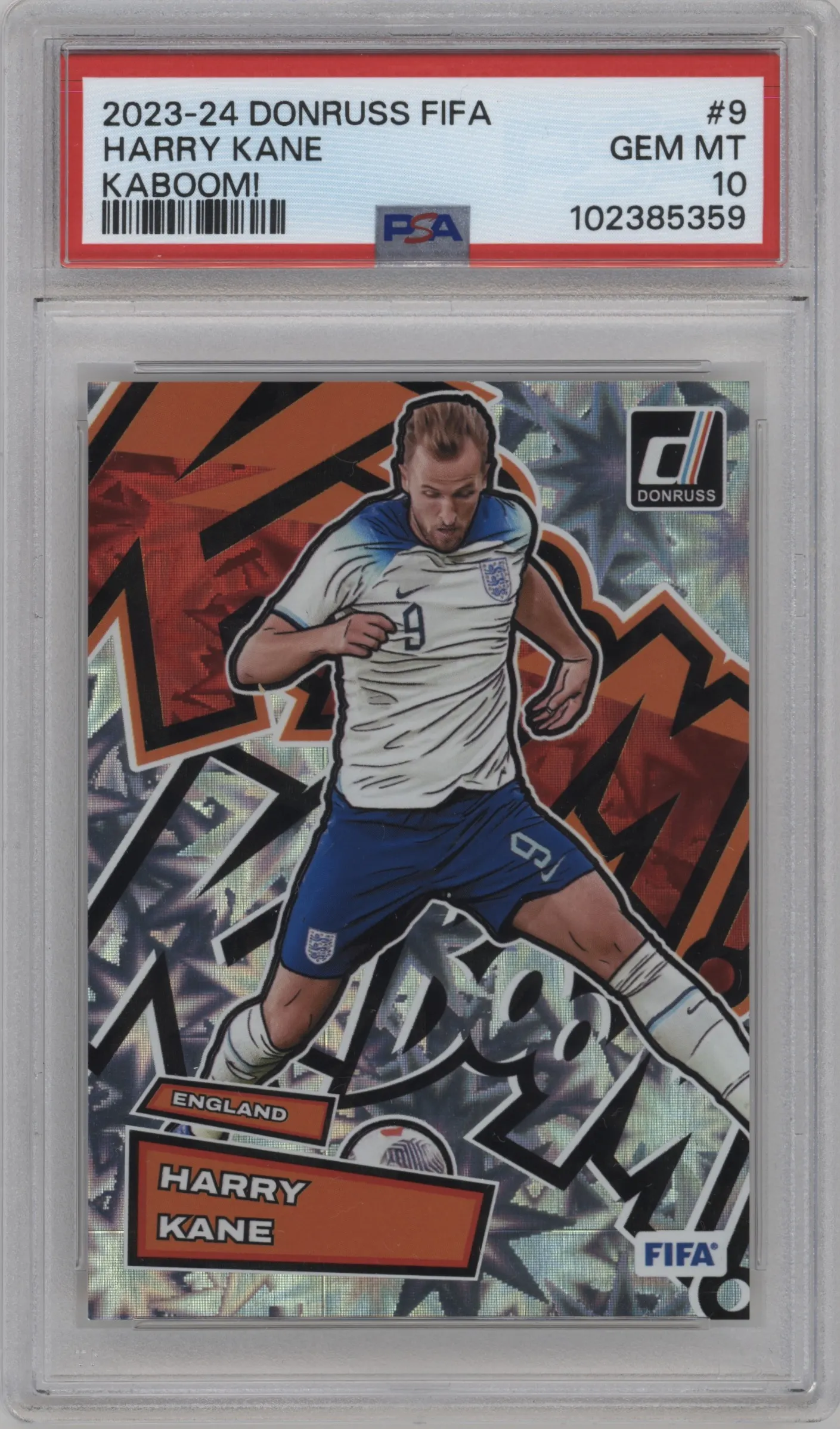 2023 Panini Donruss Kaboom! Harry Kane #9 PSA 10