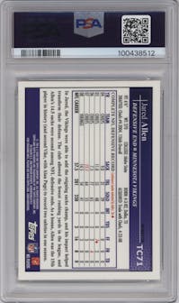 Jared Allen from the 2009 Topps Chrome set featuring a Refractor parallel graded by PSA and given an overall grade of 9.