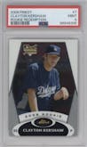 Clayton Kershaw from the 2008 Topps Finest set graded by PSA and given an overall grade of 9.
