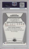 Clayton Kershaw from the 2008 Topps Finest set graded by PSA and given an overall grade of 9.