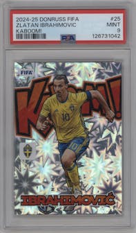 Zlatan Ibrahimovic from the 2024-25 Panini Donruss set graded by PSA and given an overall grade of 9.