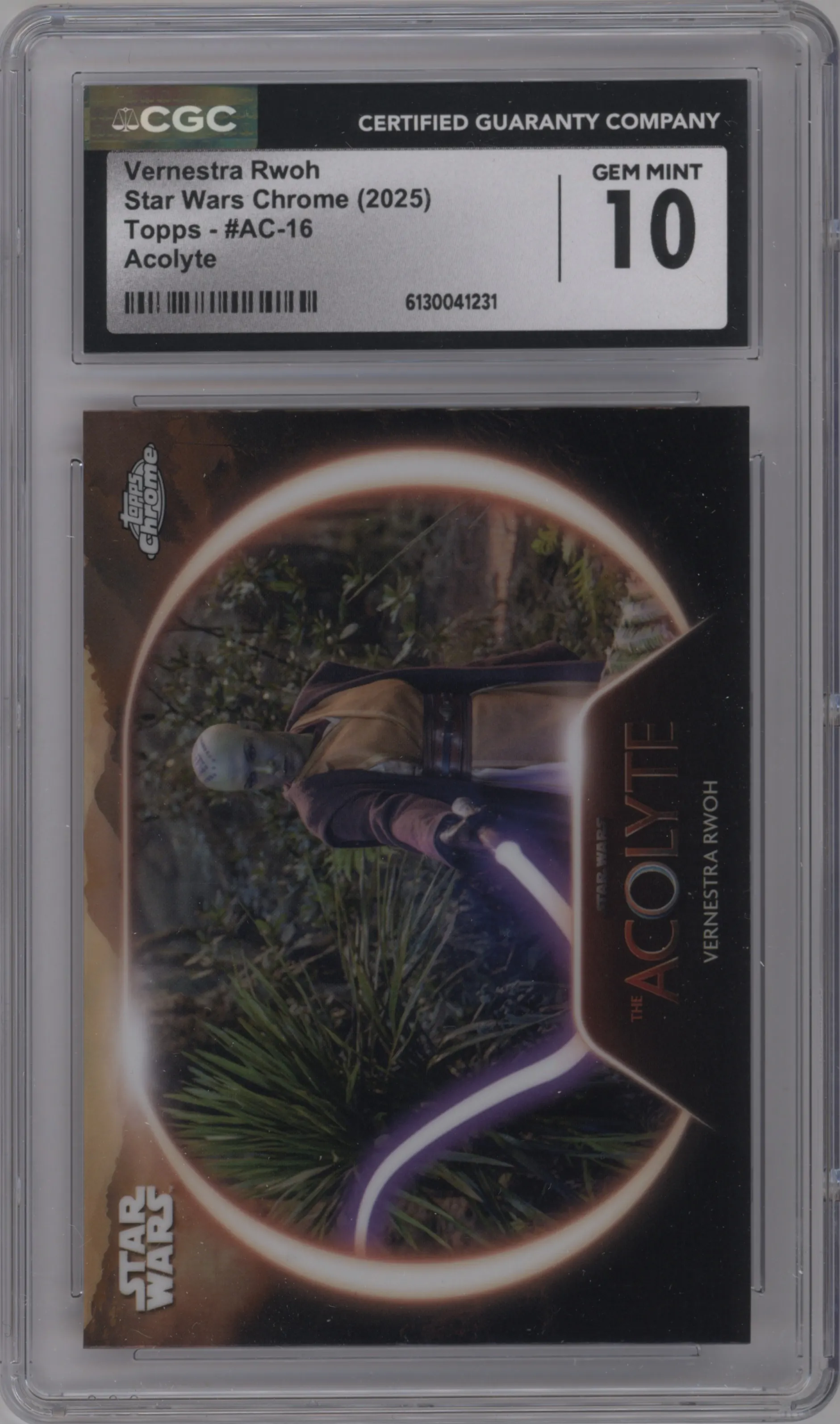 2025 Topps Chrome Star Wars Acolyte Vernestra Rwoh CGC 10