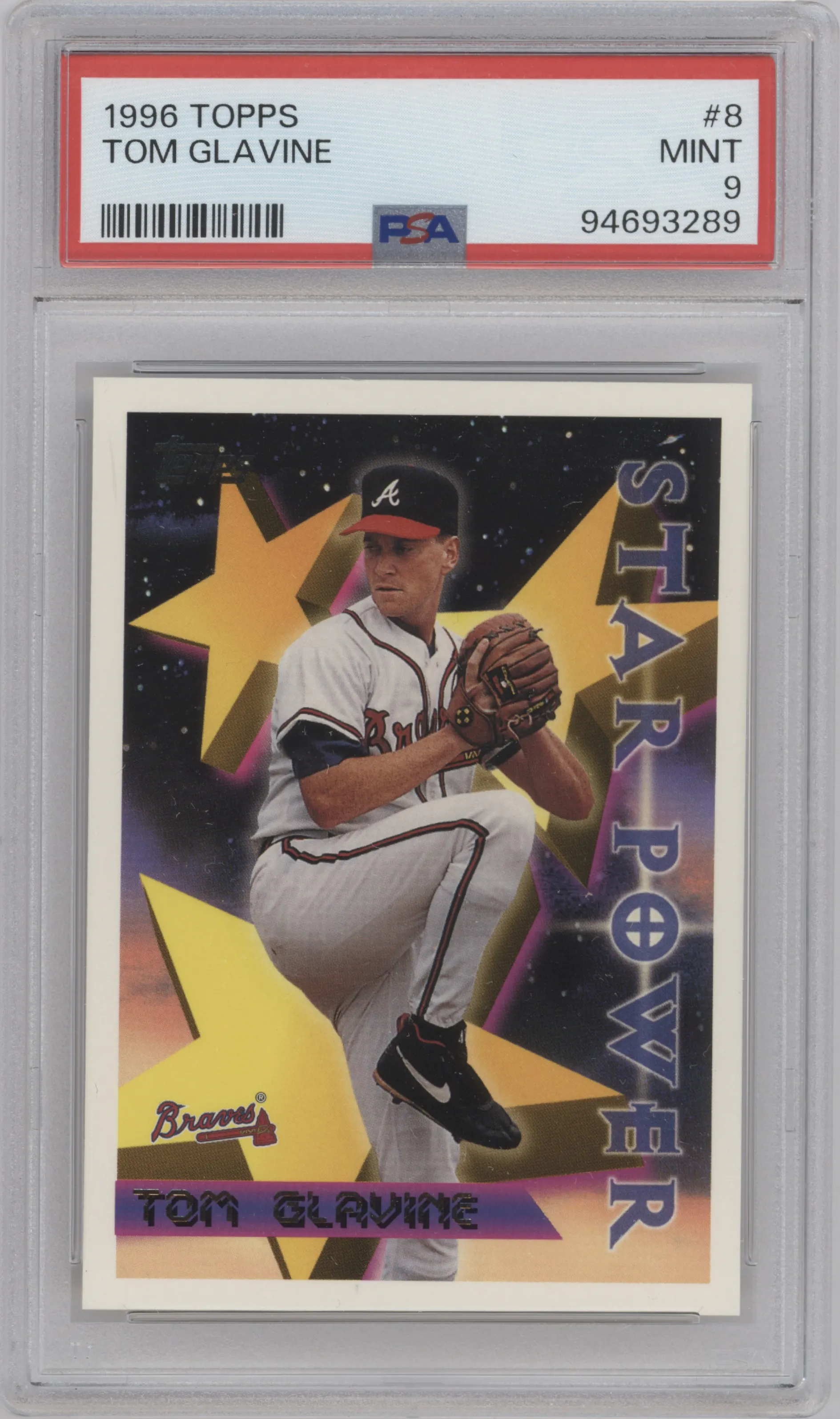 1996 Topps Tom Glavine #8 PSA 9