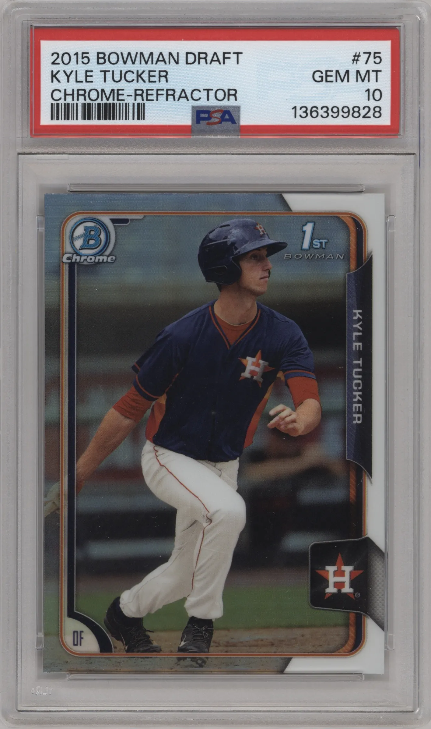 2015 Bowman Draft Chrome Kyle Tucker Refractor PSA 10