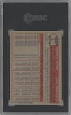 Ted Williams from the 1957 Topps set graded by SGC and given an overall grade of 4.