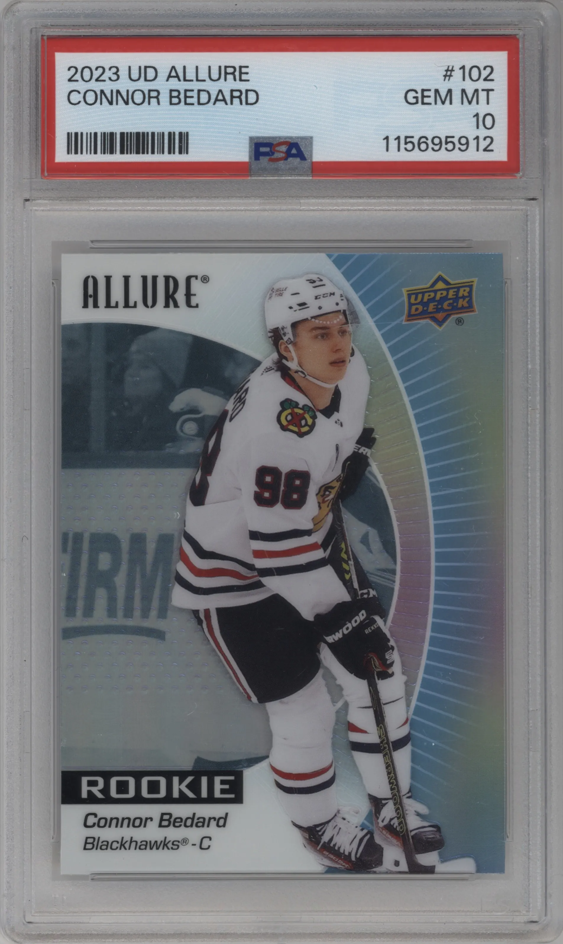 2023 Upper Deck Allure Connor Bedard #102 PSA 10