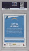 Justin Herbert from the 2020 Panini Donruss Optic set graded by PSA and given an overall grade of 9.