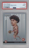 Zaccharie Risacher from the 2024-25 Panini Prizm set graded by PSA and given an overall grade of 9.