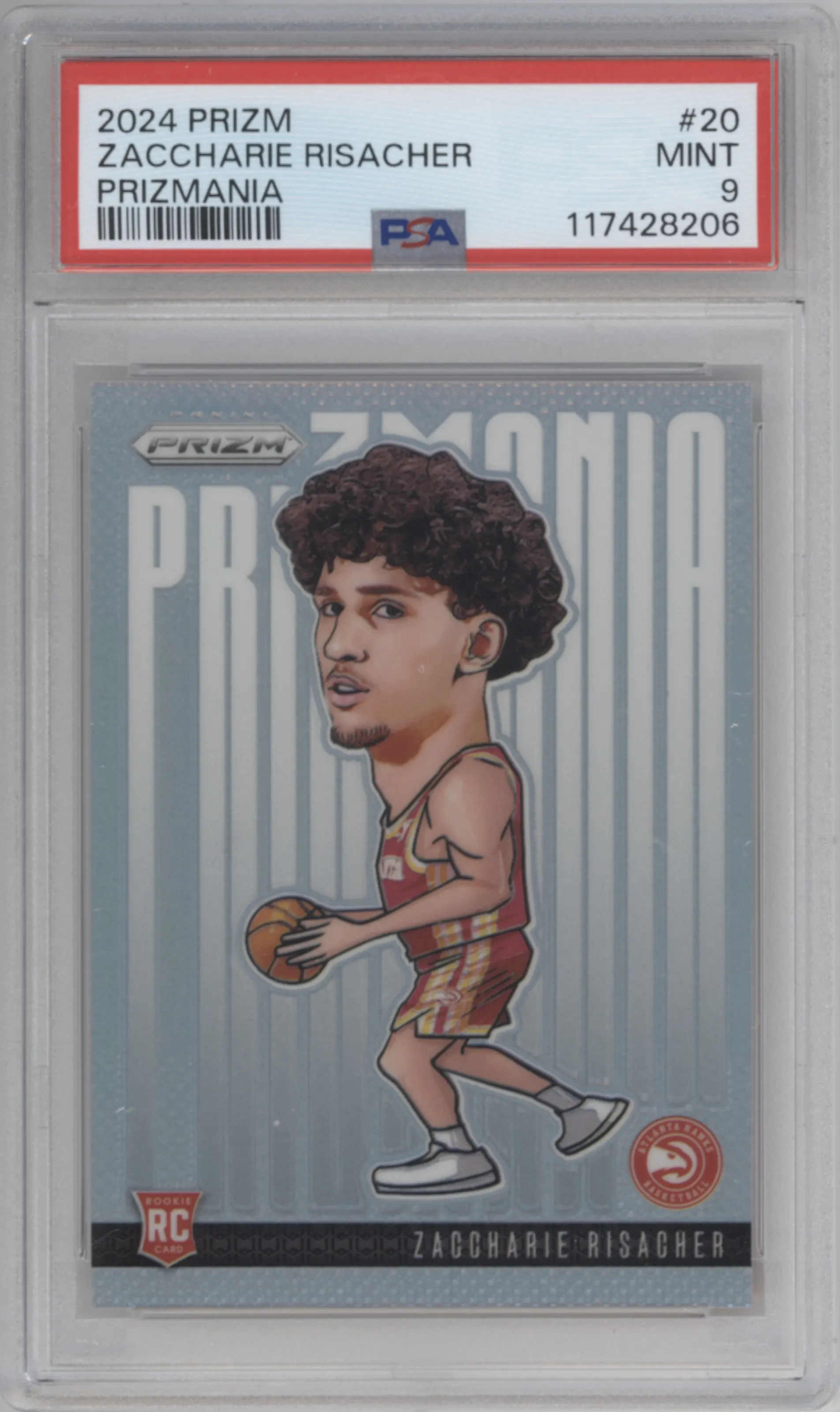 2024 Panini Prizm Prizmania Zaccharie Risacher PSA 9