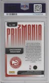 Zaccharie Risacher from the 2024-25 Panini Prizm set graded by PSA and given an overall grade of 9.