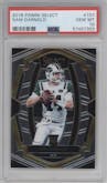 Sam Darnold from the 2018 Panini Select set graded by PSA and given an overall grade of 10.