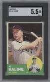 Al Kaline from the 1963 Topps set graded by SGC and given an overall grade of 5.5.