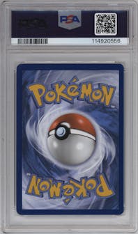 Mew ex from the 2023 Pokemon SV set featuring a Ultra Premium Collection parallel graded by PSA and given an overall grade of 10.