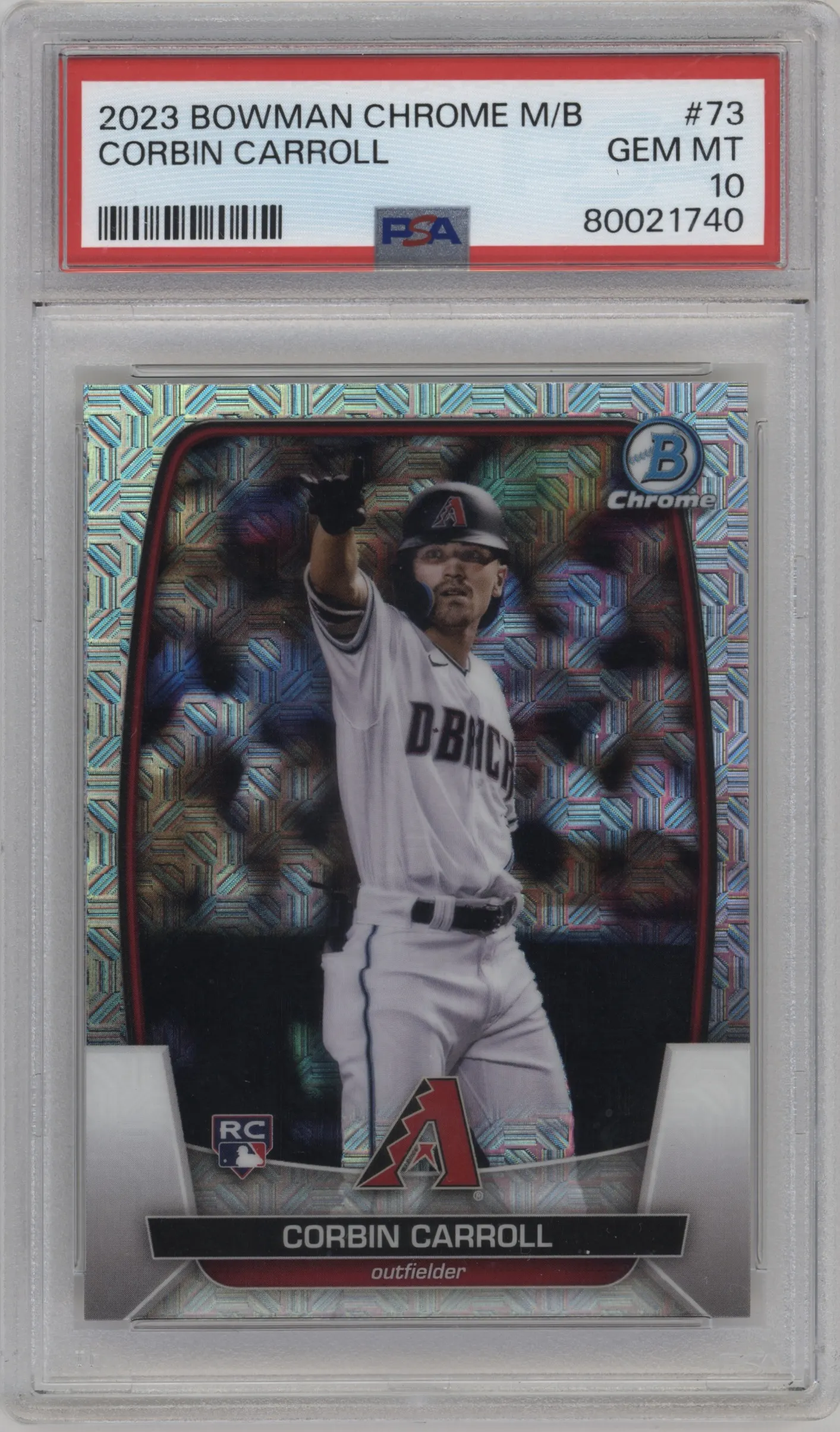 2023 Bowman Mega Box Chrome Corbin Carroll PSA 10