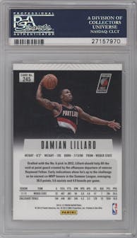 Damian Lillard from the 2012-13 Panini Prizm set graded by PSA and given an overall grade of 10.