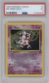 Mr. Mime from the 1999 Pokemon set graded by PSA and given an overall grade of 5.