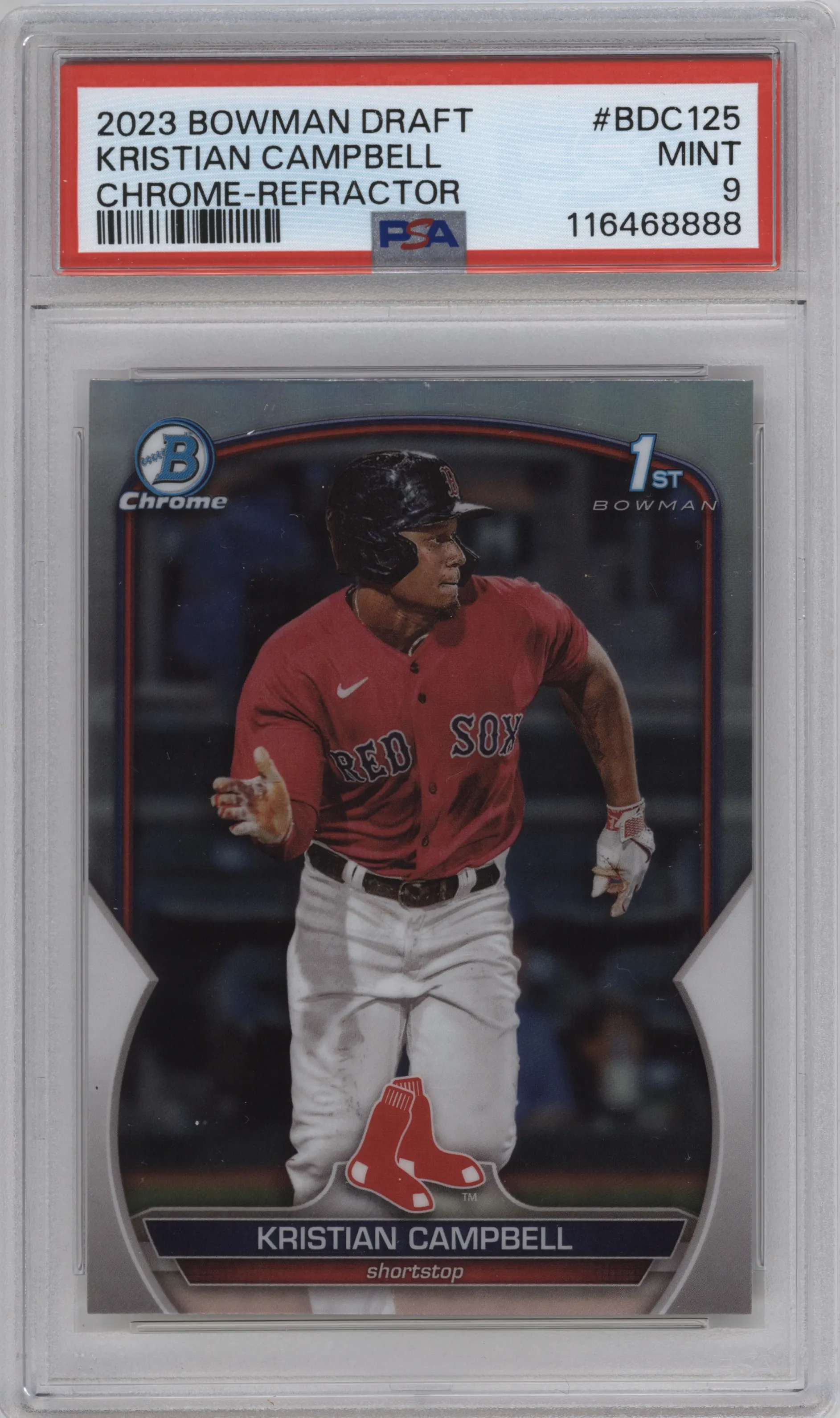 2023 Bowman Draft Chrome Kristian Campbell Refractor #BDC-125 PSA 9