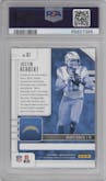 Justin Herbert  from the 2020 Panini Absolute set featuring a Green parallel graded by PSA and given an overall grade of 10.