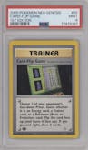 Card-Flip Game from the 2000 Pokemon Neo Genesis set graded by PSA and given an overall grade of 9.