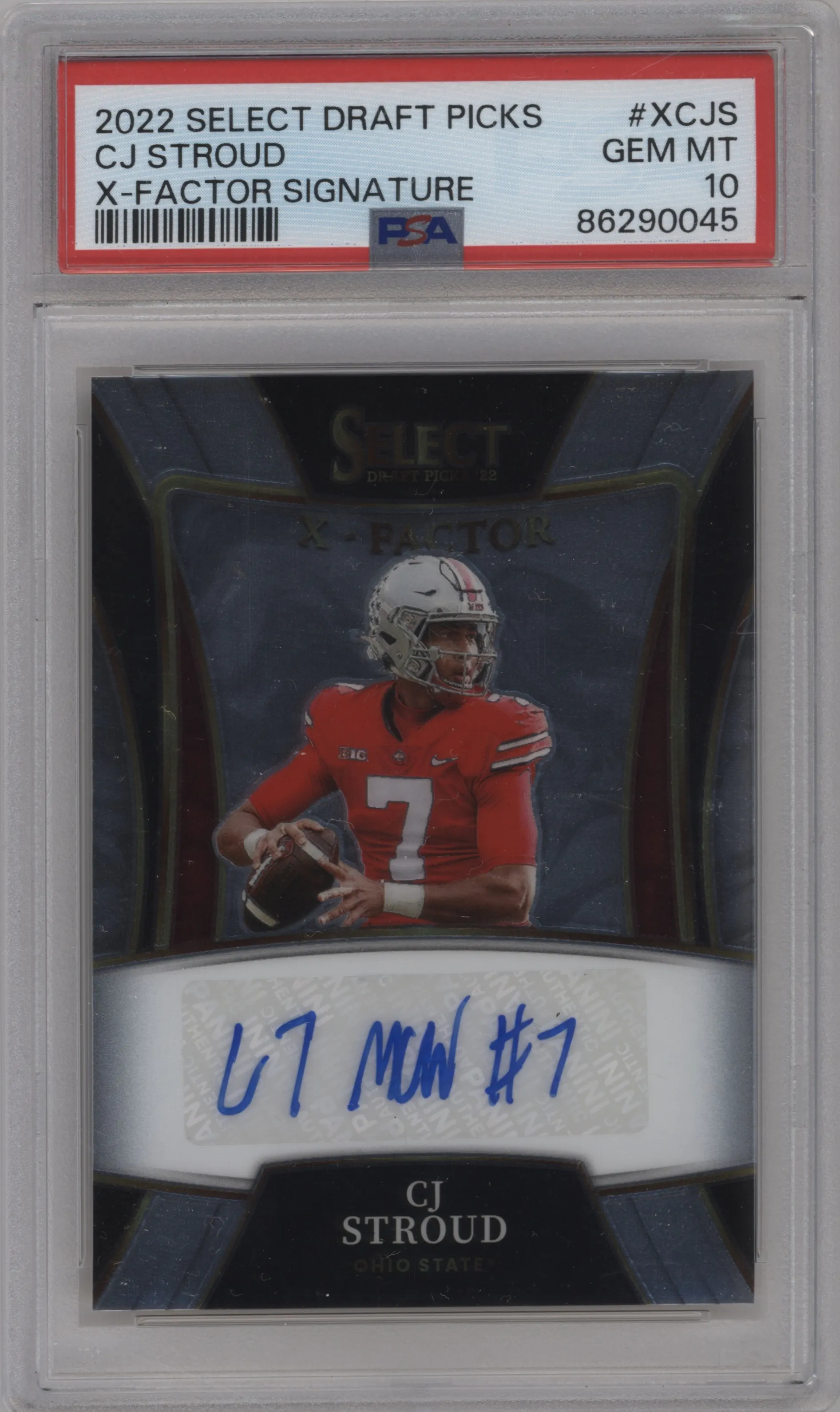 2022 Panini Select Draft Picks X-Factor Sig. CJ Stroud #X-CJS PSA 10