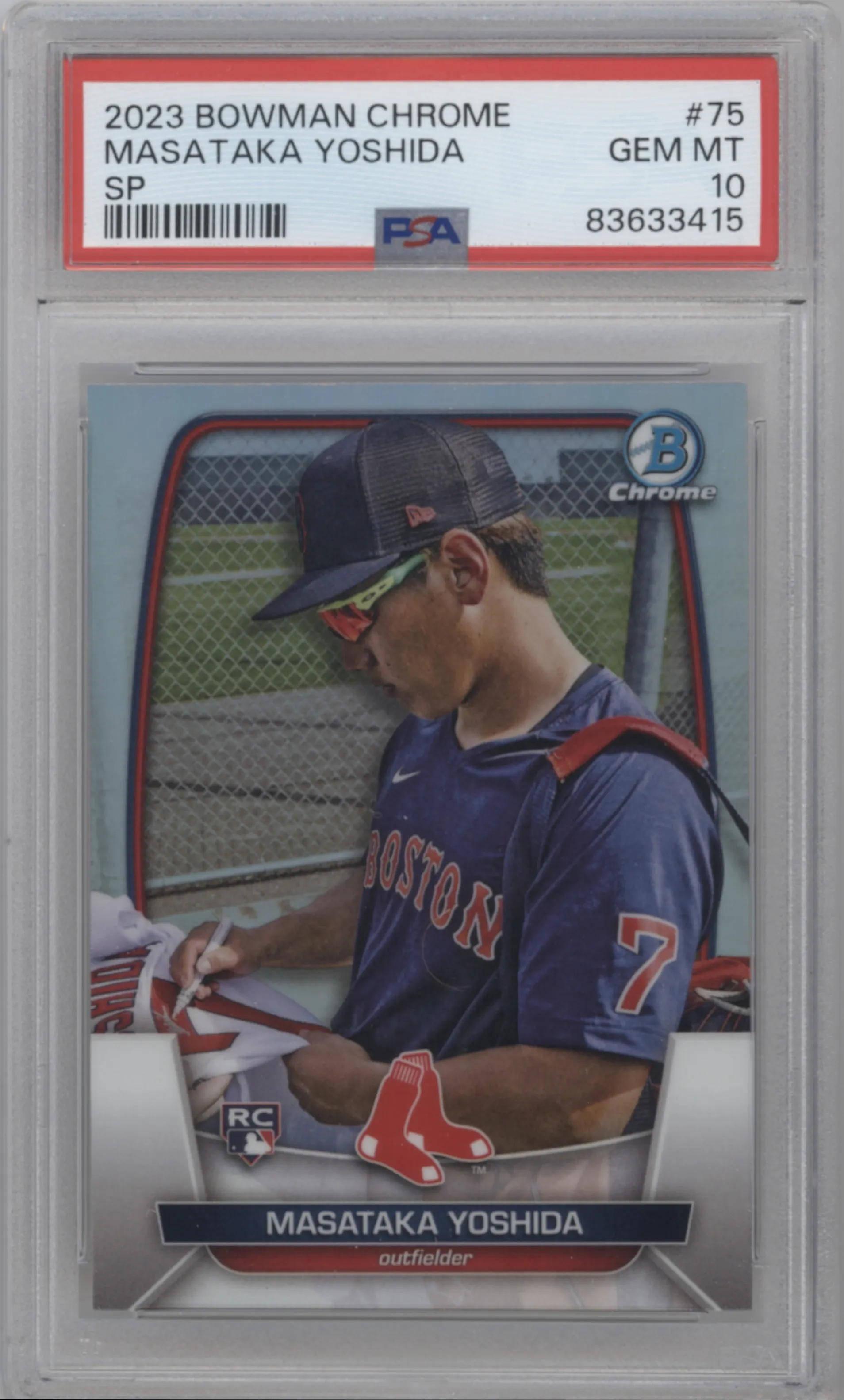 2023 Bowman Chrome Rke.Image Var. Masataka Yoshida PSA 10