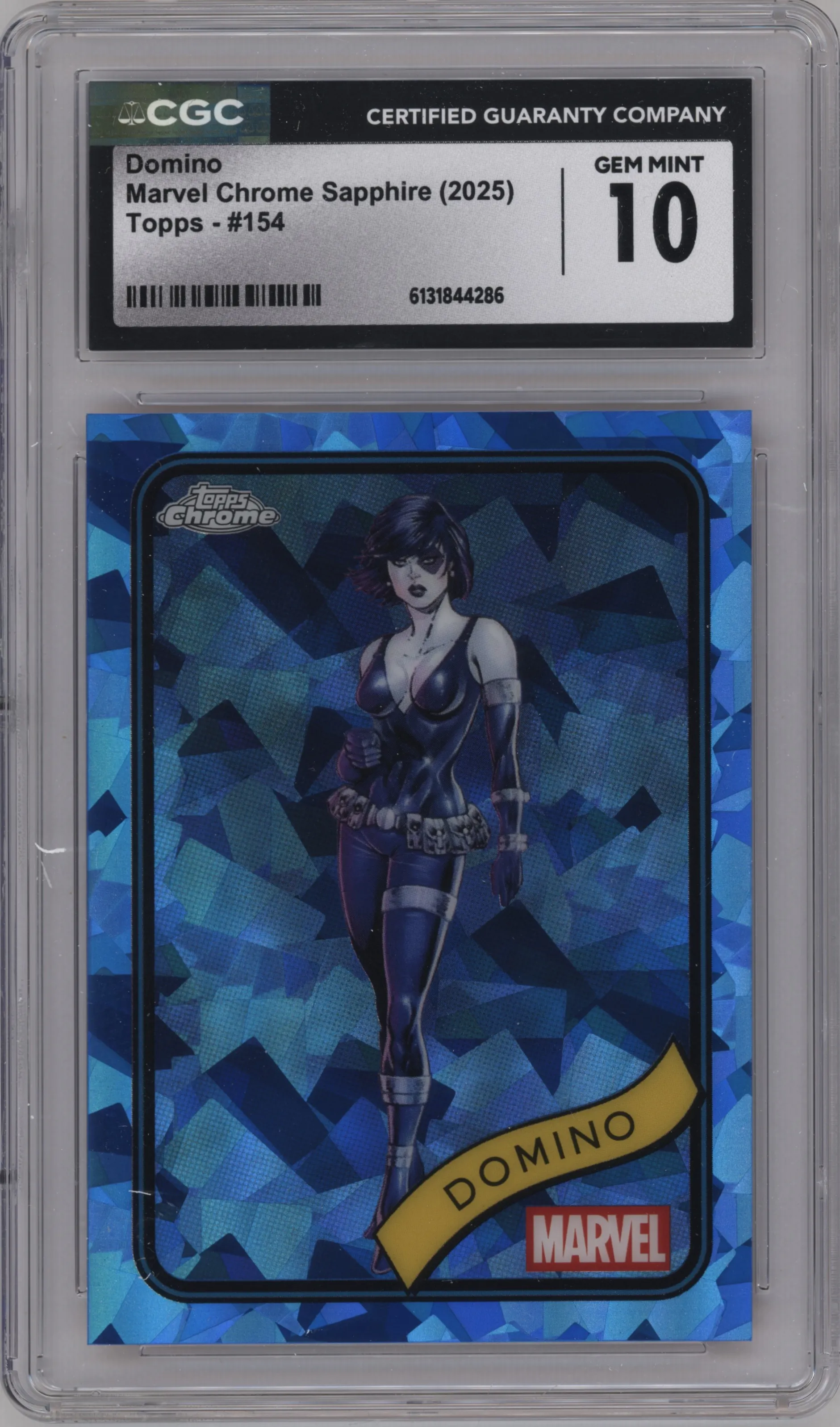 2025 Topps Chrome Sapphire Edition Marvel Domino #154 CGC 10