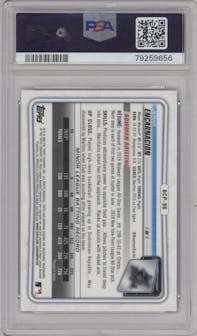 Jerar Encarnacion from the 2020 Bowman Sapphire Edition set graded by PSA and given an overall grade of 10.