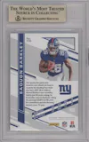 Saquon Barkley from the 2018 Panini Donruss Elite set featuring a Black parallel graded by Beckett and given an overall grade of 9.5.