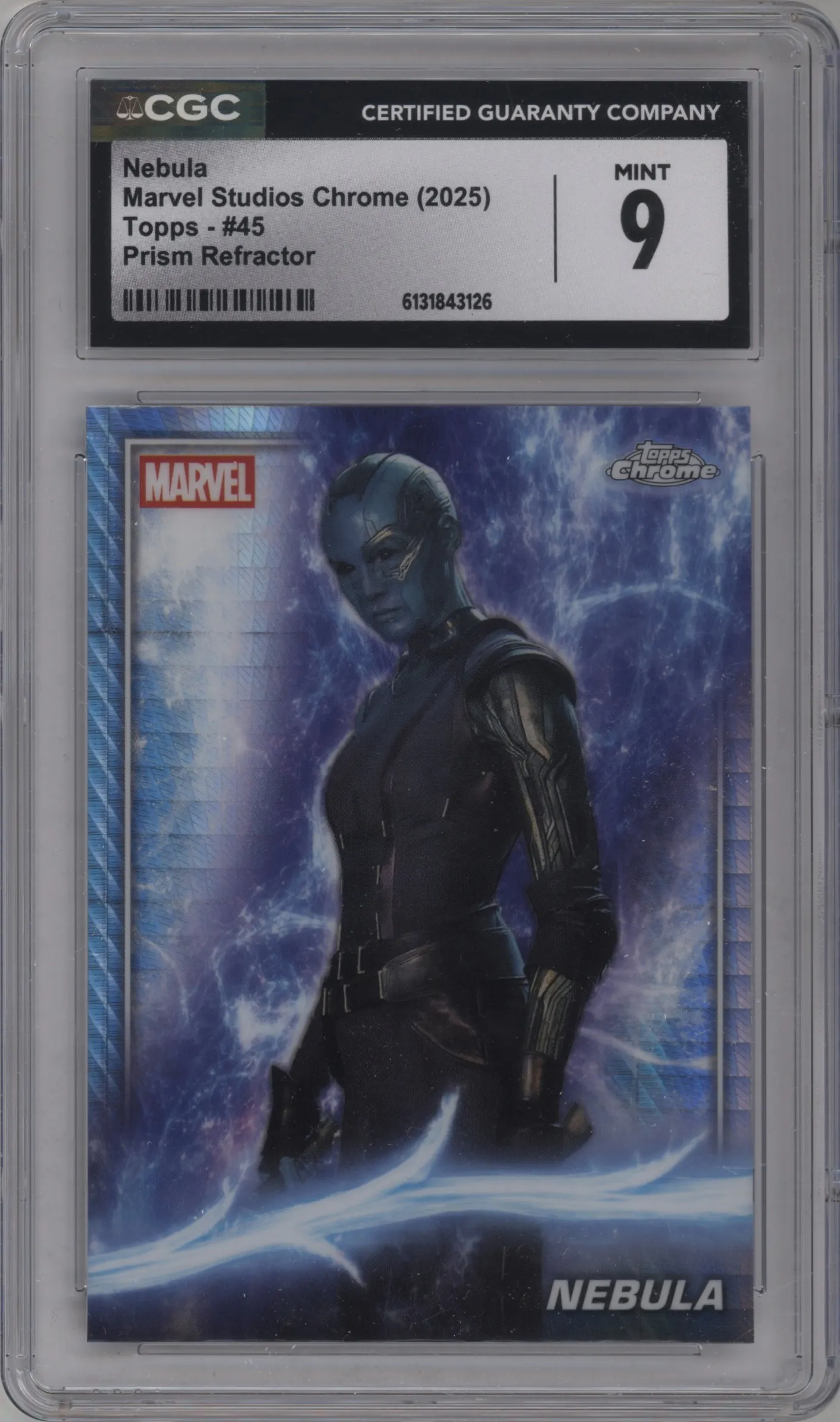 2025 Topps Chrome Marvel Studios Nebula Prism Refractor #45 CGC 9