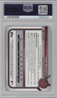 Ivan Melendez from the 2022 Bowman Draft Sapphire Edition set graded by PSA and given an overall grade of 10.