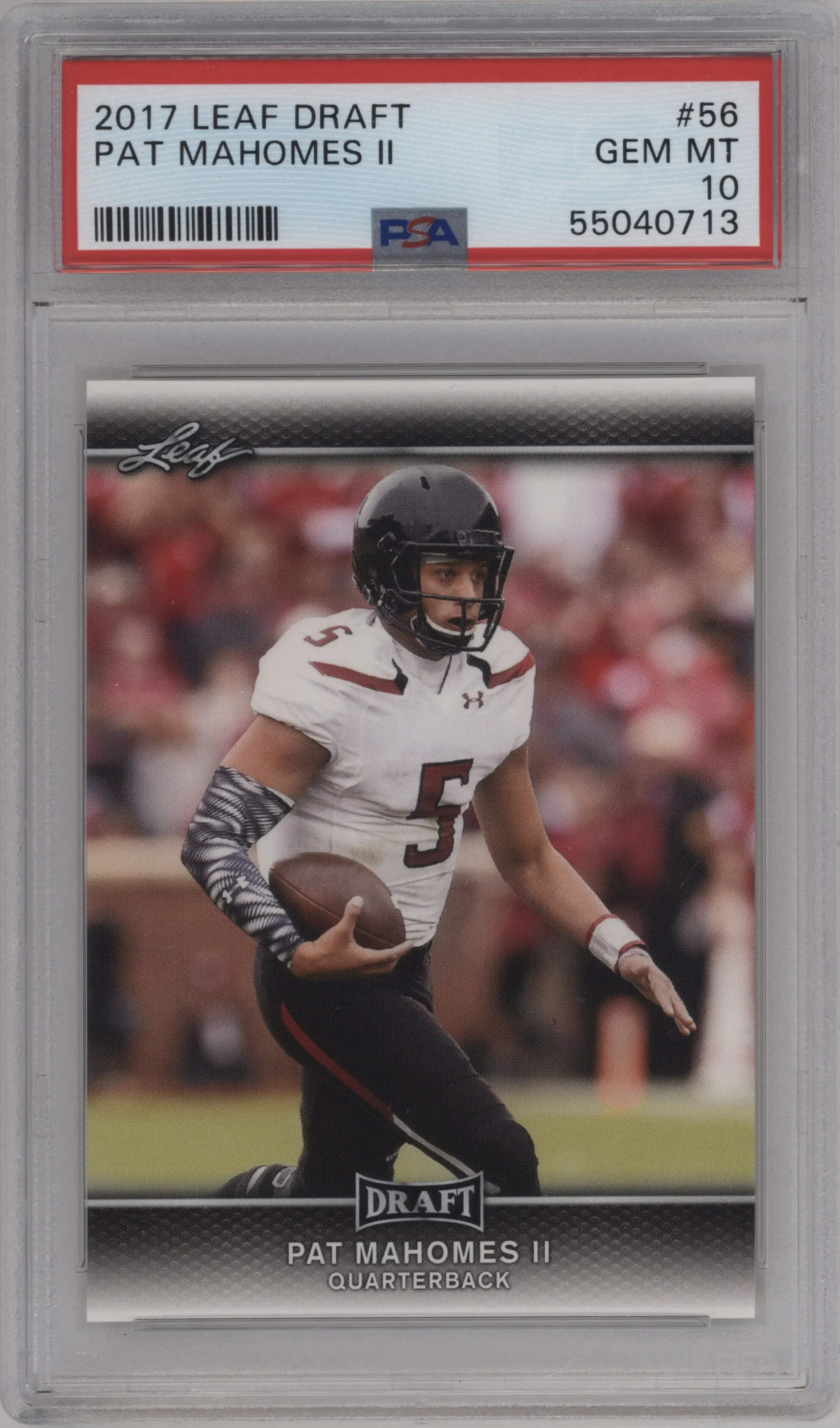 2017 Leaf Draft Pat Mahomes II PSA 10