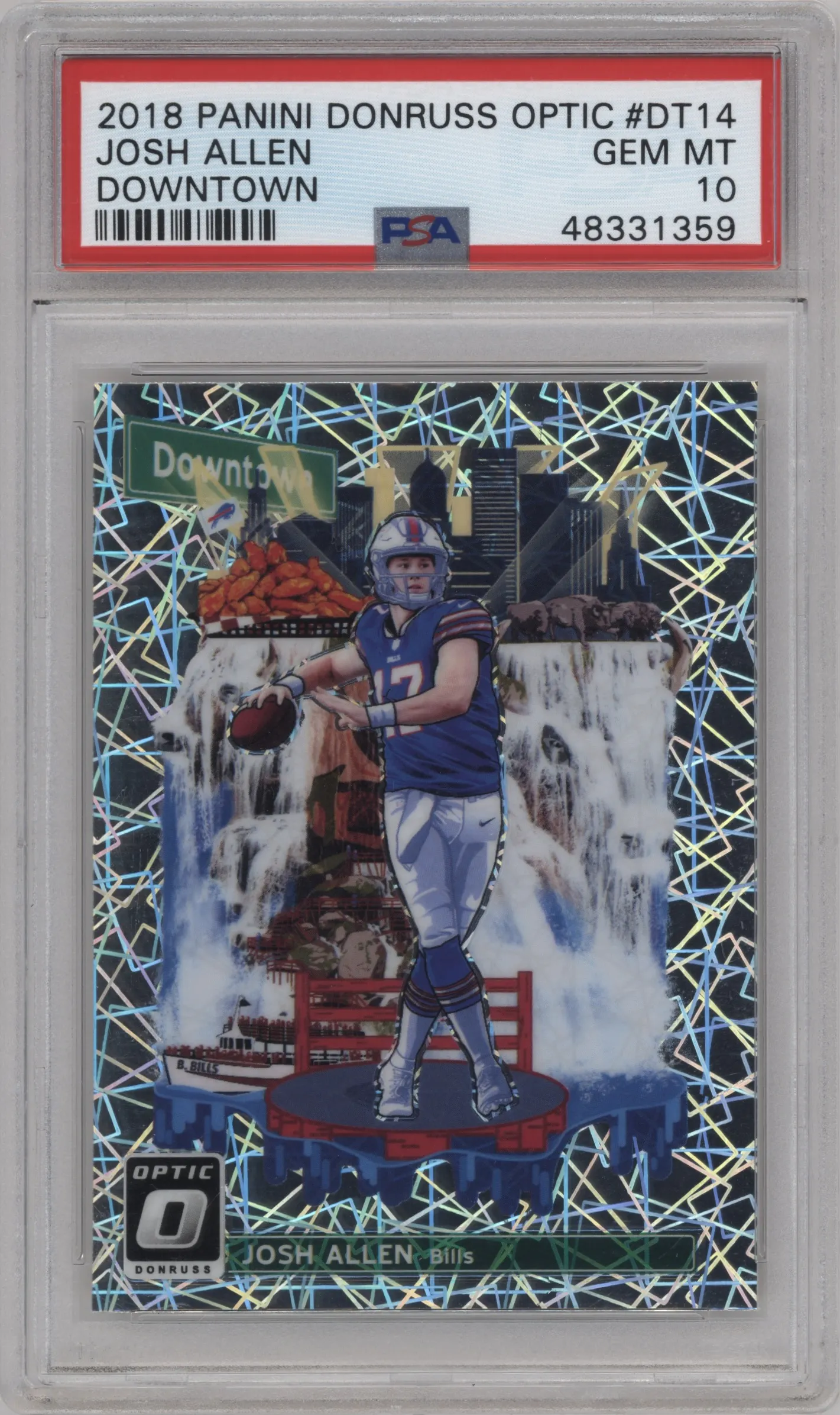 2018 Panini Donruss Optic Downtown Josh Allen #DT-14 PSA 10