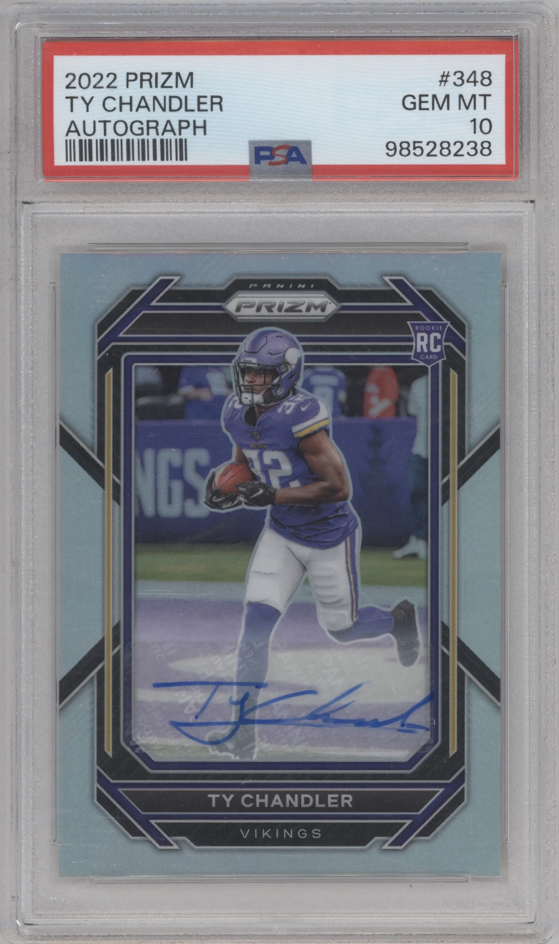 2022 Panini Prizm Rke.Auto Ty Chandler #348 PSA 10