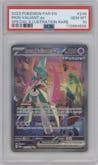 Iron Valiant ex from the 2023 Pokemon SV set graded by PSA and given an overall grade of 10.