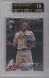 Ronald Acuna Jr. from the 2018 Topps Chrome Update  set graded by Beckett and given an overall grade of 10.