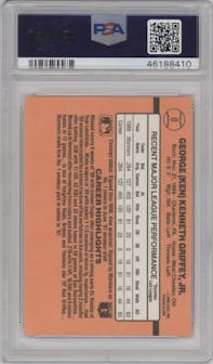 Ken Griffey Jr. from the 1990 Donruss Learning Series set graded by PSA and given an overall grade of 9.