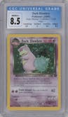 Dark Slowbro from the 2000 Pokemon set graded by CSG and given an overall grade of 8.5.